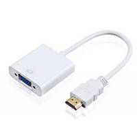 Переходник HDMI M to VGA F (с кабелями аудио и питания от USB) ST-Lab (U-990 white)