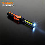 Портативний багатофункціональний ліхтарик Videx VLF-M044UV 4000 Lm 4000K, знімний акумулятор 18650 2200mAh, фото 5