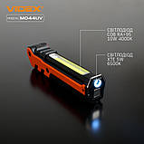 Портативний багатофункціональний ліхтарик Videx VLF-M044UV 4000 Lm 4000K, знімний акумулятор 18650 2200mAh, фото 7