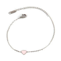 Жіночий браслет із рожевим сердечком у стилі Tiffany
