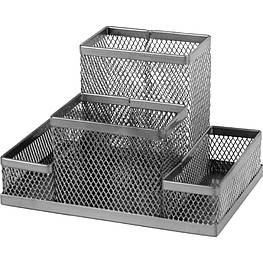 Підставка для дрібниць Axent 155x103x100 мм, wire mesh, silver (2117-03-A)