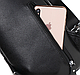 Чоловіча шкіряна сумка-бананка на груди чорна  ⁇  Кросбоді барсетка для чоловіків натуральна шкіра, фото 10
