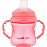 Поїльник-непроливайка Canpol babies із силіконовим носиком FirstCup 150 мл Рожевий (56/614_pin)