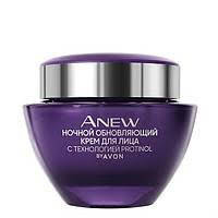 Avon нічний крем для обличчя, що оновлює 55+ new platinum, ейвон