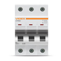 Автоматичний вимикач Videx_ RS6 RESIST 3п 40 А 6 кА C (VF-RS6-AV3C40), фото 2