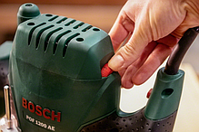 Професійний ручний столярний фрезер по дереву Bosch POF 1200 AE : 1200 Вт, 6-8 цанга, 28000 об/хв,електрофрезер (060326A100), фото 5