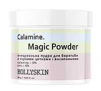 Hollyskin, Очищающая пудра для борьбы с черными точками и сыпями "Calamine Magic Powder", 30 г