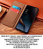 Чохол для MEIZU PRO 7 PLUS з натуральної шкіри протиударний магнітний книжка з підставкою "VENETTA", фото 5