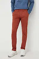Urbanshop com ua Штани Pepe Jeans James чоловічі колір червоний облягаючі РОЗМІР ЗАПИТУЙТЕ