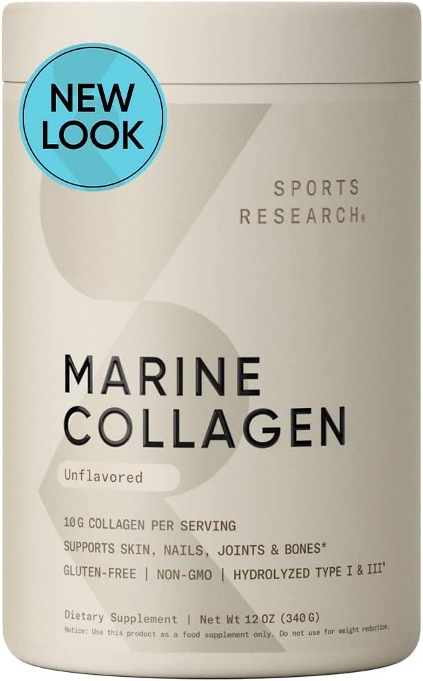 Sports Research Marine Collagen Peptides Powder Type 1+3 340 г