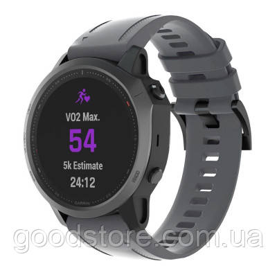 Ремінець для смарт-годинника Armorstandart Silicone 20 mm для Garmin Fenix 5s/6s Grey (ARM60812)