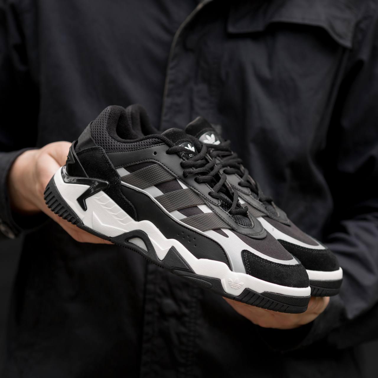 Кросівки чоловічі чорні Adidas Niteball 2.0 Black White (13206)