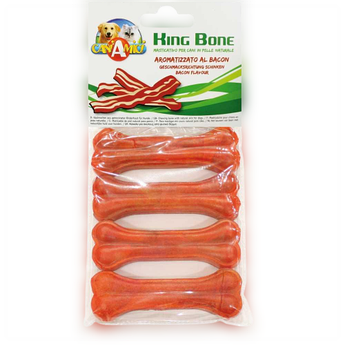 Ласощі для собак кістка бекон пресована King Bone Bacon Croci 10см 35гр 4шт уп.