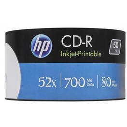 Диск CD HP CD-R 700MB 52X IJ PRINT 50шт Spindle (69312/CRE00017WIP-3)