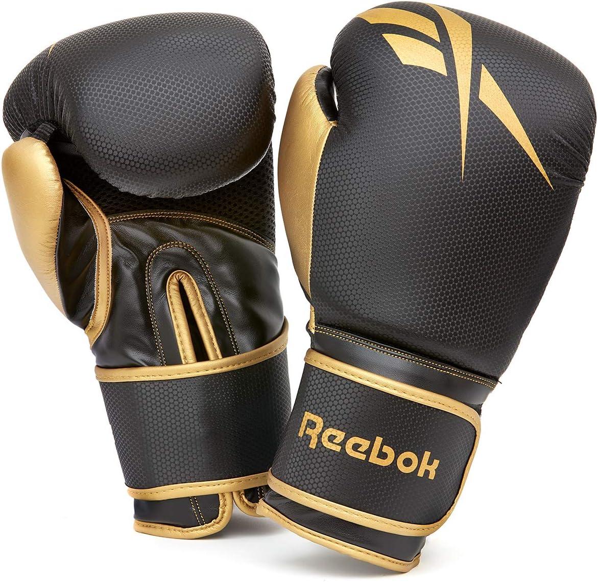 Боксерські рукавиці Reebok Boxing Gloves (RSCB-11117GB) Black/Gold 10, фото 1