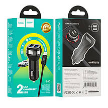 Car Charger Z40 Superior dual port (iP), Black, фото 3