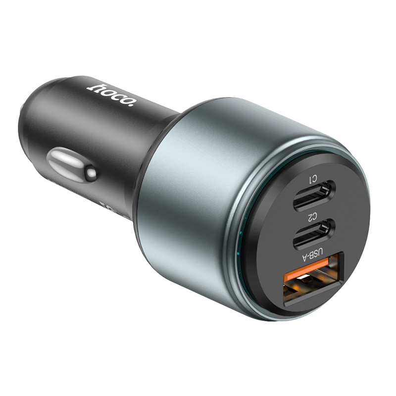 Car Charger Hoco для NZ9 Galloper 95W three-port(2C1A) Black