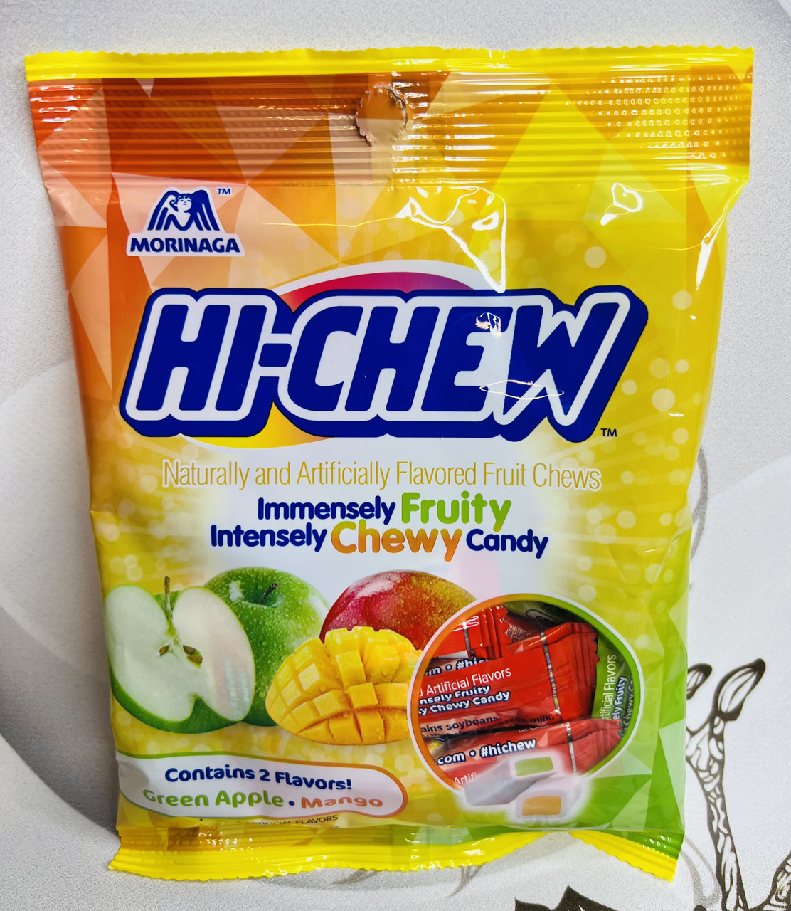 Японські цукерки HI-CHEW Fruity Chewy Candy Манго, яблуко