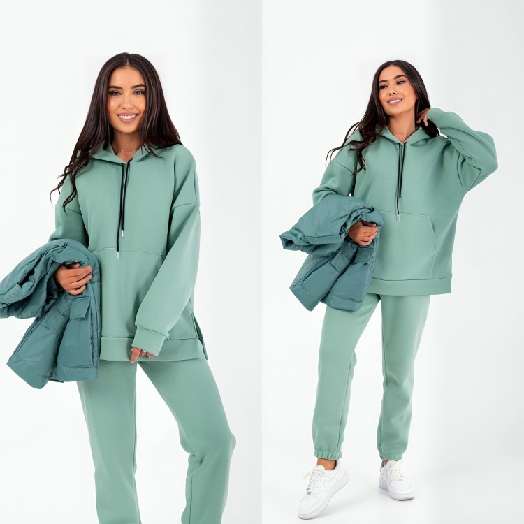 Теплий спортивний костюм-двійка Розміри: 42-44, 46-48, 50-52, 54-56, фото 1