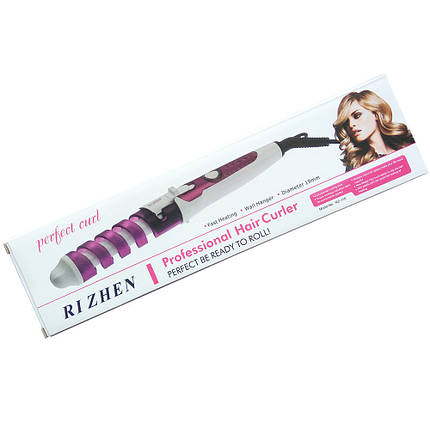 Спіральна плойка для завивання волосся стайлер для волосся Rizhen Perfect Curl RZ118 фіолетова, фото 2