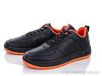 Кроссовки мужские модные Весна/осень 101-1 black-orange (8 пар р.41-45) "Ok Shoes" недорого оптом от прямого