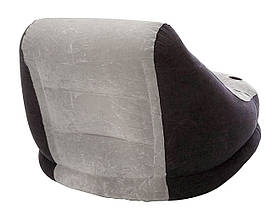 Надувне крісло для дому Intex Ultra Lounge з пуфом Сірий 130х99х76 см (IP-168054), фото 2