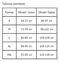 Пояс для схуднення на липучці Hot Shapers Belt Power стягувальний Чорно-синій, розмір XXL (18650) TRG-8038, фото 2