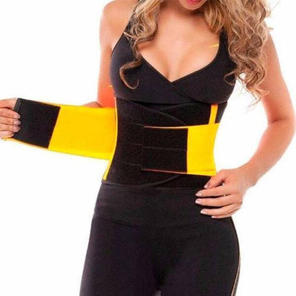 Пояс для схуднення на липучці Hot Shapers Belt Power стягувальний Чорно-жовтий, розмір XXL (18650) TRG-8042, фото 2