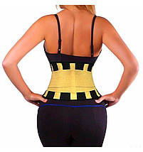 Пояс для схуднення на липучці Hot Shapers Belt Power стягувальний Чорно-жовтий, розмір XXL (18650) TRG-8042, фото 3