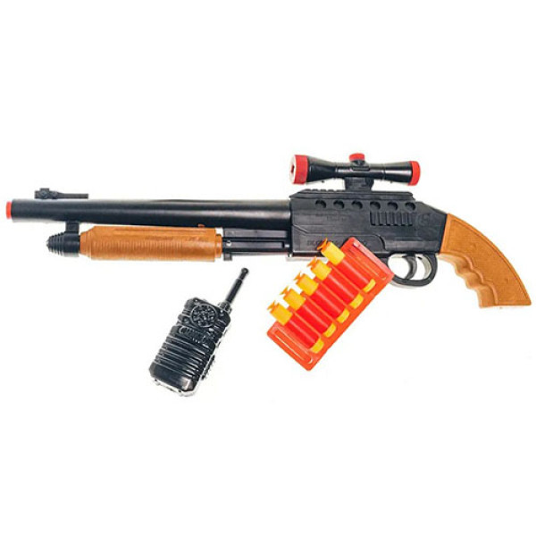 Іграшковий пістолет із присосками Golden Gun 922GG B Bodyguard з рацією (922GG-RT)