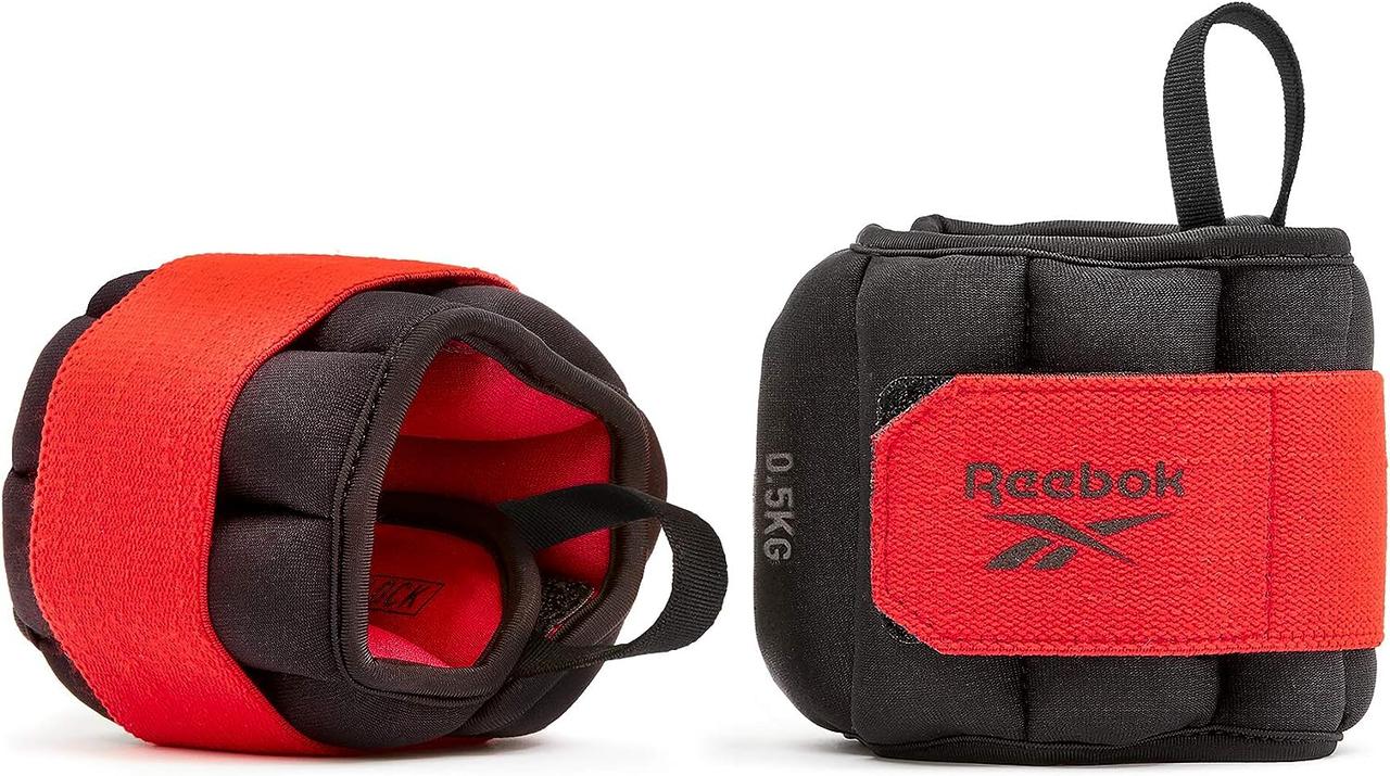 Обважнювачі для рук Reebok Flexlock Wrist Weights 2х0.5 кг (RAWT-11260) Black/Red, фото 1