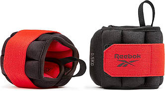Обважнювачі для рук Reebok Flexlock Wrist Weights 2х0.5 кг (RAWT-11260) Black/Red