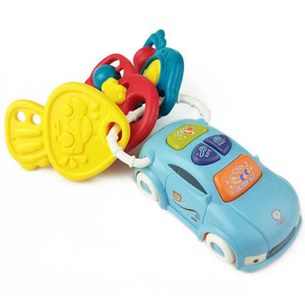 Брелок ключі іграшка Jialegu Toys 855-75A машинка зі світлом та звуком, Блакитний (855-75A Light-Blue-RT), фото 2