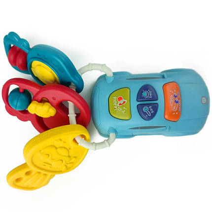 Брелок ключі іграшка Jialegu Toys 855-75A машинка зі світлом та звуком, Блакитний (855-75A Light-Blue-RT), фото 2