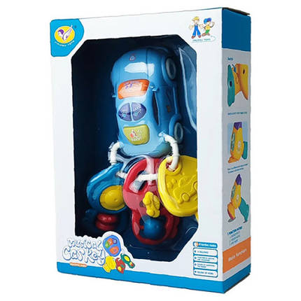 Брелок ключі іграшка Jialegu Toys 855-75A машинка зі світлом та звуком, Блакитний (855-75A Light-Blue-RT), фото 2