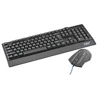 Клавіатура+мишка UKC з LED підсвічуванням від USB M-710, клавіатура ігрова з підсвічуванням WV-122 та мишкою
