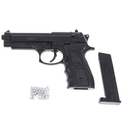 Пістолет стракбольний пластиковий Galaxy Beretta 92 П чорний (G052B-RT), фото 2