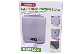 Ваги кухонні Kamille KM-7102s до 5 кг Сріблястий (DR-000075184) TRG-69762, фото 3