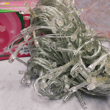 Світлодіодна гірлянда 18 м 200 LED Arts Pine класична з прозорим дротом 8 режимів Теплий білий (VK-1072), фото 2
