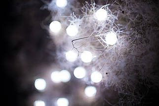 Світлодіодна гірлянда 20 LED 2 м Arts Pine мідний дріт від батарейок форма кулі 8 режимів Білий (VK-4371), фото 3