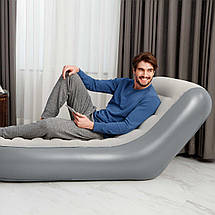 Надувне крісло Bestway Comfort Cruiser Inflate-A-Chair 165х84х79 см ПВХ Сірий (IP-172006), фото 3