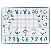 Силіконовий килимок IKEA BAKTRADITION (ІКЕА БАКТРАДІТІОН). Білий/бірюзовий. 604.801.67