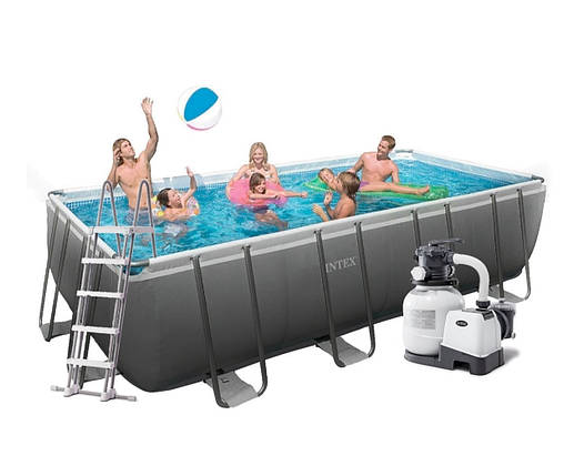 Каркасний басейн Intex Ultra XTR Frame 17203 л 549х274x132 см з насосом 6000 л/год сходами тентом і, фото 2