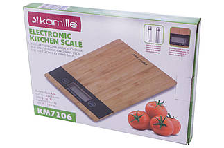 Ваги кухонні електронні Kamille KM-7106s Бамбук (DR-000075188) TRG-153076, фото 3