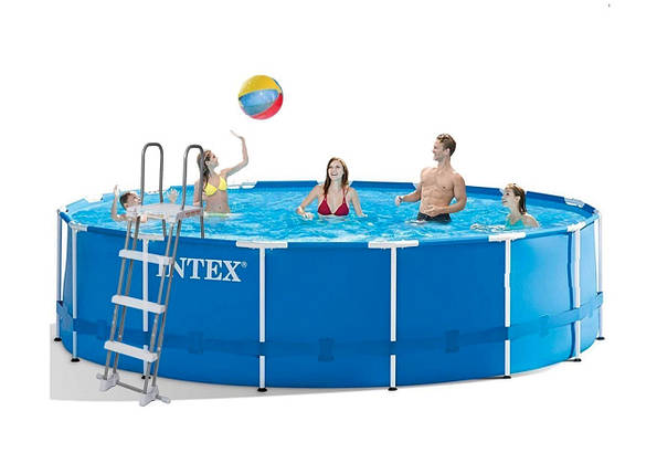 Каркасний басейн Intex 16805 л 457x122 см ПВХ Синій (IP-172517), фото 2