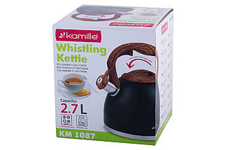 Чайник із неіржавкої сталі зі свистком Kamille 1087s — 2,7 л (DR-000073585) TRG-176623, фото 3