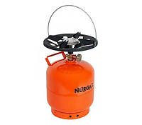 Походной комплект туристическая газовая горелка балон для кемпинга NURGAZ 8L Orange