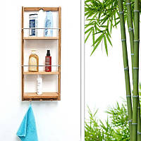 Подвесная полка для ванной комнаты из бамбука