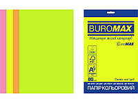 Набір кольорового паперу NEON, EUROMAX, А4, 200арк. BM.27215200E-99 ТМ BUROMAX "Ts"