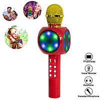 Караоке микрофон для детей "Handheld KTV WS-1816" Красный, блютуз микрофон с колонкой (мікрофон караоке) (TO)